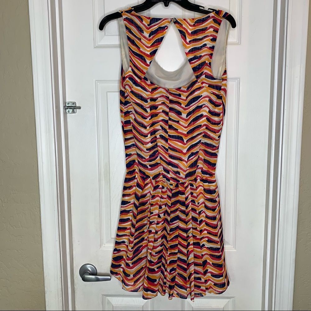 DKNY Orange Wave Pattern Dress Size 0 - Picture 8 of 10